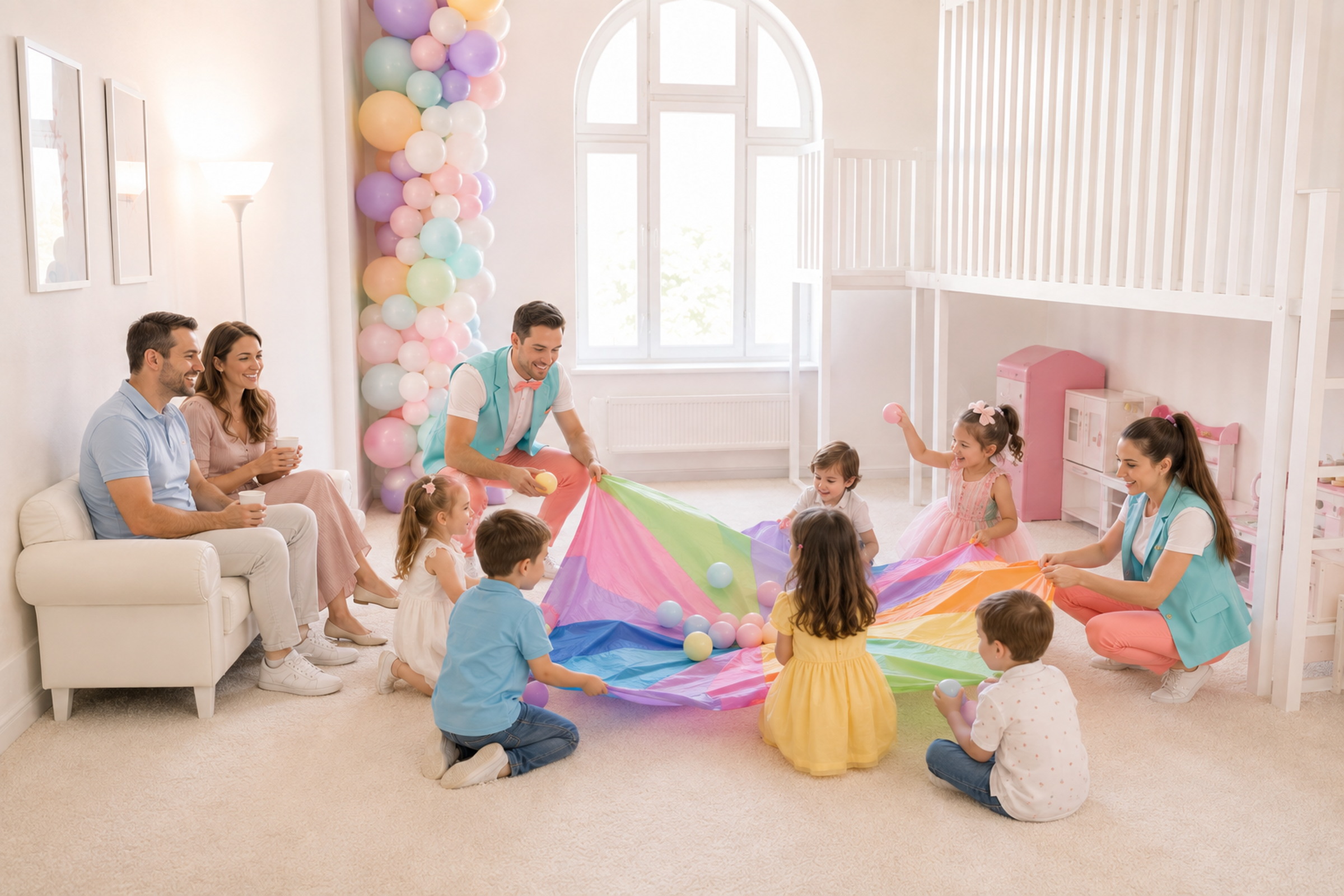 Întrebarea care separă opțiunile: Definește povestea și cadrele importante: sosire, joacă, familie, tort și interacțiuni spontane — imagine din selecția verificată ZoukaS’Play